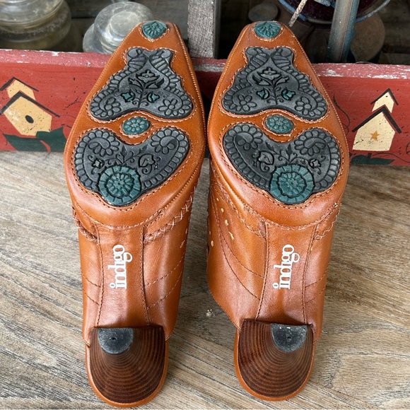 Indigo by Clarks Boho Leather Mules - Picture 7 of 8